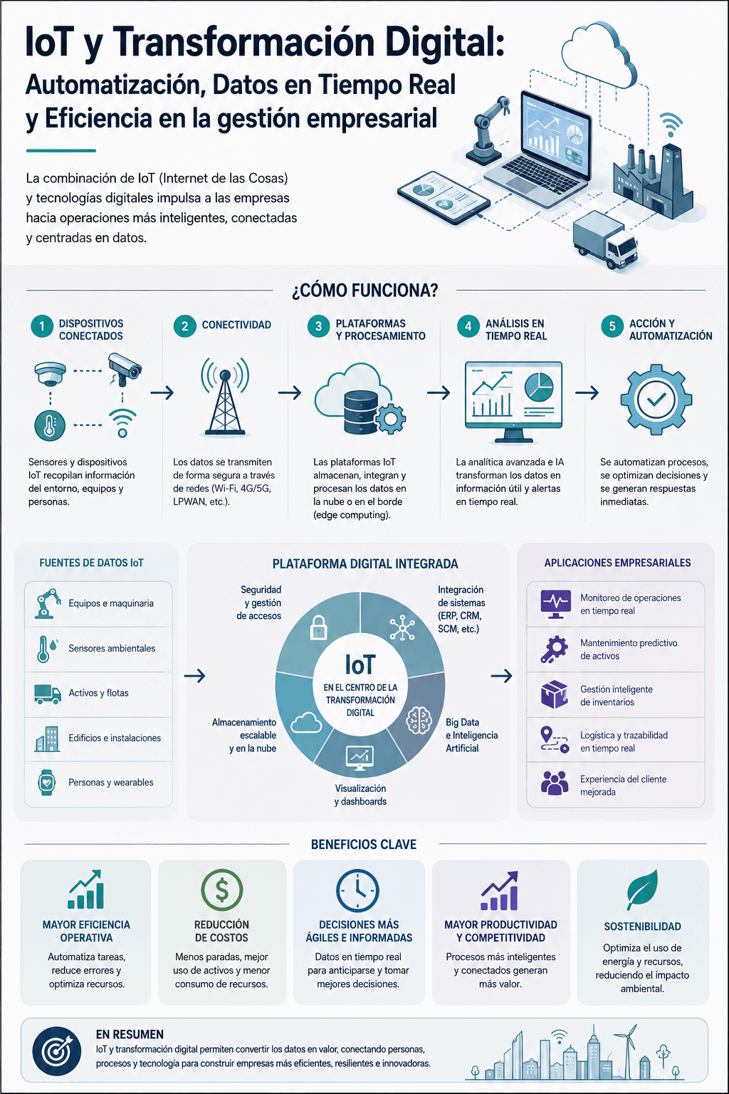 IoT y Transformación Digital: Automatización, Datos en Tiempo Real y Eficiencia en la gestión empresarial
